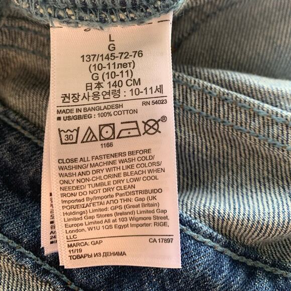 GAP Kids Denim Overalls Back To School NWT (Size 10) - Picture 6 of 10